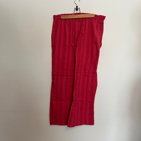 Billabong. Beach Cover Up Pants. Light Red. Tie Front. Size Medium. Womens. - Picture 1 of 10